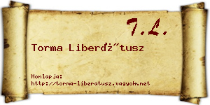 Torma Liberátusz névjegykártya